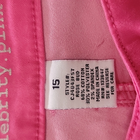 Celebridad Pink Fuchsia Rose Womens Capri Jeans. Size 15. Measures in Descriptio - Picture 6 of 12